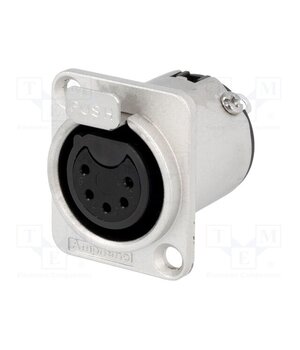 AC5FDZ Connector: XLR; socket; female; AC; 7.5A; 133V; PIN: 5; IP40; tinned Uszz-aASqKA-pdIeOeX7NLDY_Kw2xGkhn8MgHq9a6WY