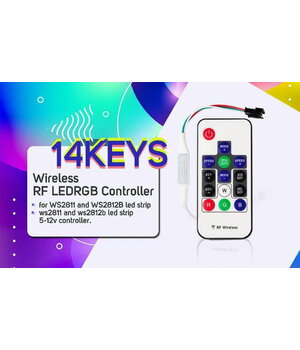 LED RGB RF kontrolieris digitālajai LED lentei ar WS2811, 14 taustiņi, 5-24V <70W, WS2812B

 AMLED_RGB14+1.jpg