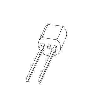 KTY81/122 Temperatūras sensors 1K, 0–150 °C, SOD70

 XXTO92-02.jpg
