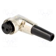 FC684222R Connector: microphone; plug; female; PIN: 2; for cable; angled 90° htVURyO6JfoUXF-l3O14KHZgy2ruFcVUvy1twPjXEkA