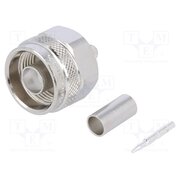 J01020A0108 Connector: N; plug; male; straight; 50Ω; crimped; for cable; PTFE N1yv_Iu9QrU1Nq52qPtKj9aI6y7Od9KFuUO7aIfBpr8