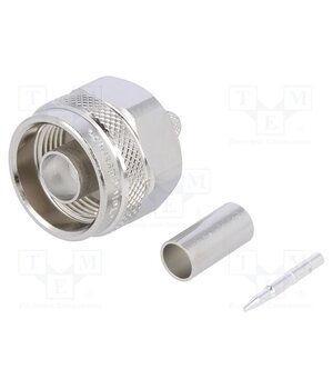 J01020A0108 Connector: N; plug; male; straight; 50Ω; crimped; for cable; PTFE N1yv_Iu9QrU1Nq52qPtKj9aI6y7Od9KFuUO7aIfBpr8