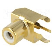 936 Connector: RCA; socket; female; angled 90°; THT; brass; gold-plated Fvt-DU3L3yReiVhgoEb0m438Fzz3KtkNdnYwayjLcPU