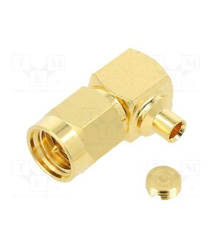 132111 Connector: SMA; plug; male; angled 90°; 50Ω; soldering; for cable AvcZCQ-bs-iTncdQvzXK3iBaCwku7Q-4WT9FndAKSTk