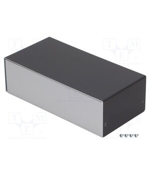 334.18 Enclosure: with panel; X: 100mm; Y: 203mm; Z: 63mm; aluminium; silver xeqlOolapvNESP-CRz36MAfQz06A7seILyqbnA1dqgE