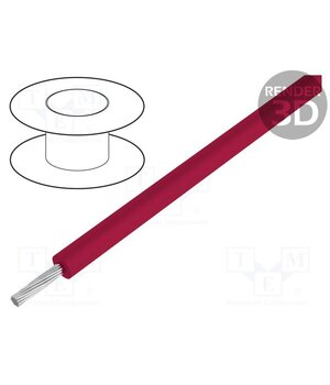 1636 RD005 Wire; Lead Wire; stranded; Cu; EPDM; red; 5kV; -30÷90°C; 30.5m; 100ft 5LhiBclLkFC-gOQheua85QEn1DEzZWBnOc0CNqI1wG4