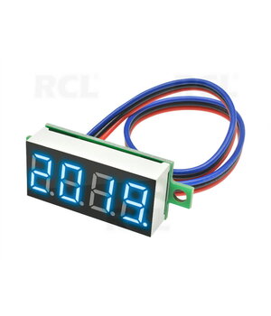 VOLTMETRS - MODUĻIS 0,36" LED zils, DC 0-100V, 4 cipari, 3 vadi

 ATMV26M.jpg