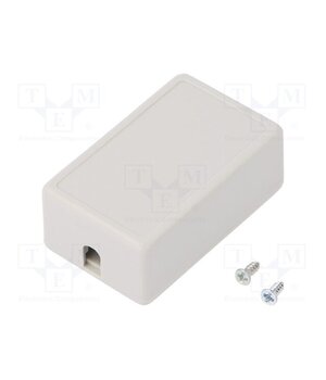 KM-3A/GY Enclosure: for power supplies; X: 28mm; Y: 45mm; Z: 18mm; ABS; grey VdbuxAa7azeoRemLUoSPWleLrA2OTTAQGMmShP4MPsQ