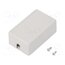 KM-3A/GY Enclosure: for power supplies; X: 28mm; Y: 45mm; Z: 18mm; ABS; grey VdbuxAa7azeoRemLUoSPWleLrA2OTTAQGMmShP4MPsQ
