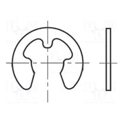 1228080 Circlip; spring bronze; Shaft dia: 2.3mm; BN 593; Ring: external L24fzlW6UtHgp2fAf0Fa3jOmfeTcC-kEGwpJTC9zdy8