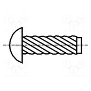 1259148 Screw rivet pin; A2 stainless steel; BN 689; Ø: 2.89mm; L: 6.35mm EbytRx6I8ipODWO42A05tUjW4s1XS6NaaurLx7i1kO4