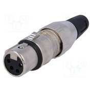 700-0400 Connector: XLR; plug; female; 10A; 50V; PIN: 4; straight; for cable _I3RhPhiWwCkFOKUUg1jDrC0VxexKcwGWv9vgUj_InU