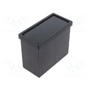 KM-326BK Enclosure: panel; X: 93.6mm; Y: 75.2mm; Z: 46.2mm; ABS; black QWI17wm5uTrE1ODv5EIEz7WfVXVAPwBMQjWYMujavkA