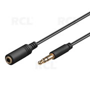 CABLE for EARPHONE cable extension 3.5mm Jack, 5m GOLD CU slim, copper, flexible