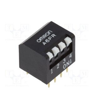 A6FR4101 Switch: DIP-SWITCH; Poles number: 4; ON-OFF; 0.025A/24VDC; Pos: 2 cht4qKACaxMqO1Q5oaZOWCxw20SIOxlQm7kKJKX1ApU