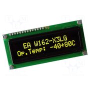 EA W162-X3LG Display: OLED; alphanumeric; 16x2; Dim: 80x36mm; yellow-green; 1x16 ncHAZSnwlDoyANJw7DbdLxnpcuVbsDZ2EemWpVdxRDk