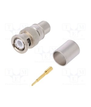 J01000A0059 Connector: BNC; plug; male; straight; 50Ω; crimped; RG213; for cable LKQFq7gjZ1CosYhKyYfU8bQjaH91hKcmmqfPvS4e2l4