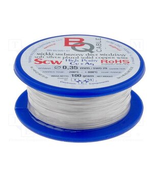 SCW-0.35/100 Silver plated copper wires; 0.35mm; 100g; Cu,silver plated; 160m TSSumHH874GfP-9fYmJoLcs31y2IipLISMMPo5hPLmY
