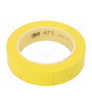 471-25-33/YE Tape: marking; yellow; L: 33m; W: 25mm; Thk: 0.13mm; 2.5N/cm; 130% p9pV3K29rmLmOHEr63y1TjTjWd9RWjcxEUqQeYgsoAY