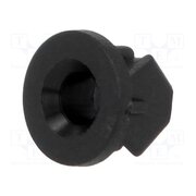 FIX-LED3-19 LED holder; 3mm; one-piece; black; UL94V-2; L: 6.5mm; polyamide XwhXEILtyBcLYtyqwDnoqubp5EC5OWXYL-tRGW0cLPI