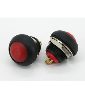 PUSH BUTTON SWITCH ON-(OFF), 400mA 32VAC, 125mA 125VAC, ūdensizturīgs, sarkans, apzeltīts PIN

 CPR003R.jpg