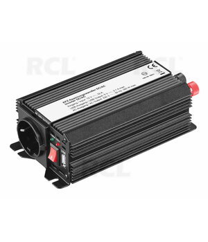 Sprieguma pārveidotājs 12 V DC uz 230 V AC 300 W, ar USB 5 V 2,1 A ligzdu

 AMKA300U1.jpg