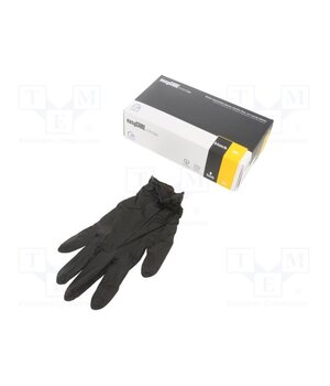 12-13-520 Protective gloves; Size: M; black; nitryl; 100pcs. UBA4HdG5RfAGSHBlL5KeT32EVk8TihdWbpGMP24CpH4
