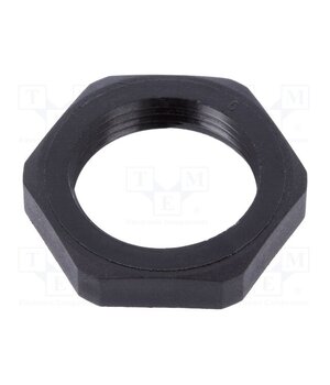 6040050CC Nut; PG16; polyamide; UL94V-2; black; Thread: PG; -40÷125°C EH6ipJURHBLtVQHZjOaeovfxrqJKffXdwJbQbylJ3JI
