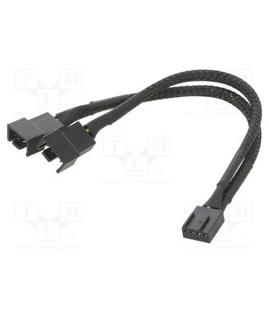 AK-CBFA04-15 Wire: for fan supplying; Plug: straight; 0.15m; splitter 2x kQ_Zcui73kbMr-FvjAgKzyxpv17dRGlc40RRKAYGg94