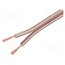 67717 Wire: loudspeaker cable; 2x0.75mm2; stranded; CCA; transparent 5QkLDb1lxI72hhUqH70a_ZQvNZ9v3jgV2To_vf9iMRg