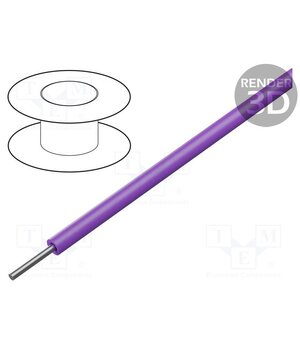 1561/24 VI005 Wire; HookUp Wire; 24AWG; wire; Cu; PVC; violet; 1kV; 30.5m; 100ft Nym3wIbyMbs1kCfJjnlzeveNGXCxgYlJWZQ4Qt8H41A
