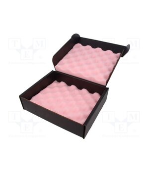 25-402-0215 Container: box; with foam lining; ESD; black; cardboards qqOhLr7kZmZ1CG7t9osnDS7uvwCjOUt5v1xMp2avbcw