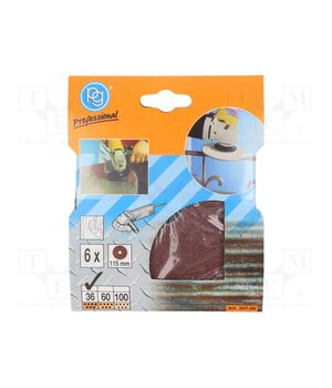 347.00 Sanding plate; Granularity: 36; fiber; Ø115mm; 6pcs. 3gkIphkL5TOFX_ojzJYHnKvAz4SHIosfmcyjKJJJ3_k
