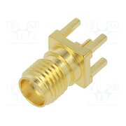 132134 Connector: SMA; plug; female; straight; 50Ω; THT; for cable; PTFE IuHyN6PkuNaCqXSb-C5M8YtlgAV-p6q3zbYJleV9mLY