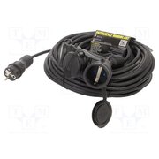 W-01193 Extension lead; 3x2.5mm2; Sockets: 3; rubber; black; 25m; 16A mnzDot1c74Gw-a8UdQfIkJ67mJb-SUvhHbXpgcOwEZM