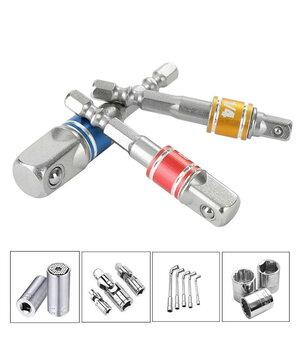 Adapteru komplekts (1/4" 3/8" 1/2") ar sešstūra kātu, kvadrātveida uzgriezni

 IRAD008+0.jpg