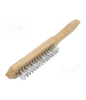 32001 Brush; wire; zinc-plated steel; wood; Number of rows: 4 B3jqWVJNZDJtZbv1EGH7MCGw2LHVmeFoE11sG6yFi7Q