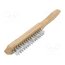 32001 Brush; wire; zinc-plated steel; wood; Number of rows: 4 B3jqWVJNZDJtZbv1EGH7MCGw2LHVmeFoE11sG6yFi7Q