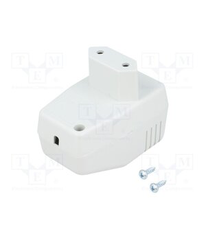 KM-46N/GY Enclosure: for power supplies; X: 40mm; Y: 66mm; Z: 40mm; ABS; grey DMVSbTkQwyn8R8uWKfZPvreh7TsBvV3kLD9F8lhgXcs