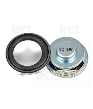 SPEAKER platjoslas 3W 4Ω, ø40mm, augstums 20mm

 GAIVP050.jpg