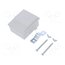 COLOR.5 Enclosure: junction box; X: 80mm; Y: 90mm; Z: 48mm; ABS; light grey 0PE3yxMzjt8x3E0cRdYQpaXtMbyMdL1LSABDJWupwuQ
