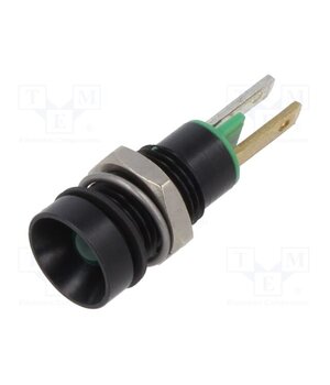 19051051 Indicator: LED; recessed; green; 2.2VDC; Ø8mm; connectors; plastic AEjaiRfT2RCSJ22AgRxqg9TwEwAjIR7Hsy2uR2q5g1o