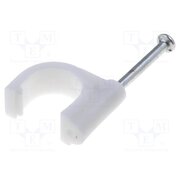 17082 Holder; white; on round cable; 100pcs; with a nail; Ø: 10mm ZfIYdpbuqzceGDNB9gC78PmYNA0Bs8PWtU_Nw9MQGss