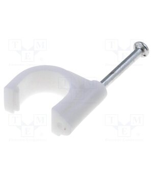 17082 Holder; white; on round cable; 100pcs; with a nail; Ø: 10mm ZfIYdpbuqzceGDNB9gC78PmYNA0Bs8PWtU_Nw9MQGss