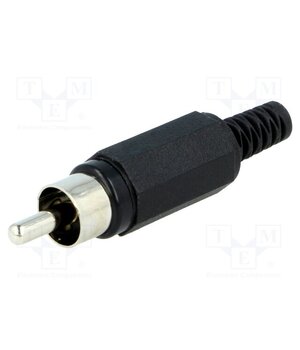 XSTO 1 SCHWARZ Connector: RCA; plug; male; with strain relief; straight cdaXKZkxopSOJxow-0i4LKt9Tr6bvk_HopiV7nqi1_w