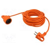 M01805 Extension lead; 2x1mm2; Sockets: 1; PVC; orange; 10m; 10A B3yityPD0KU9daolV5066VqFHarCIrHY4T_80aMnOtk
