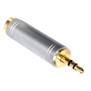 АДАПТЕР ø3.5mm Jack (Ш) <-> ø6.3mm (Г) stereo, 24k gold-plated, HQS