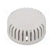 1551V11GY Enclosure: for alarms; Z: 20.3mm; ABS; grey; 1551V; vented; Ø: 45mm MXGmgcTur5Wo7qKLxDqgyMNpEIzLBSP9KnWEauLt2_M