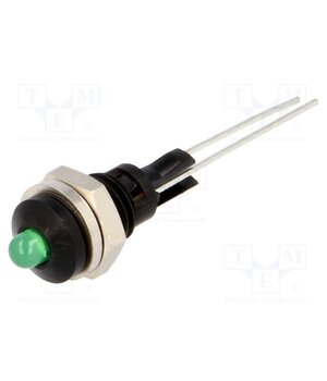 2663.8083 Indicator: LED; prominent; green; Ø6mm; for PCB; brass; ØLED: 3mm og80ewkuKOPN9XEAiZWhrVxyzn2QuJxSfykSMqmbUro