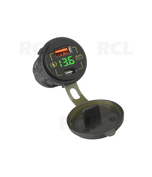 Lādētājs 2xUSB 12/24V>5V 3,4A, uzstādīts korpusā, ar voltmetru

 AIMUSB97.jpg